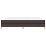 vidaXL Lit à ressorts Marron foncé 200 x 200 cm tissu