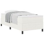 vidaXL Cadre de lit Crème 90 x 200 cm Tissu en velours côtelé