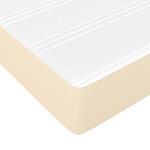 vidaXL Sommier à lattes de lit avec matelas Crème 200x200 cm Tissu