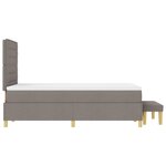 vidaXL Lit à Ressorts avec Matelas & Banc Taupe 120x190 cm Tissu