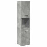 vidaXL Ensemble de meubles de salle de bain 3 Pièces gris béton