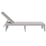 vidaXL Chaise longue gris 186x60x29 cm PP