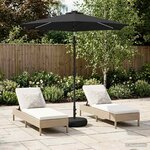 vidaXL Parasol de jardin avec lumières LED et base 230 x 230 cm