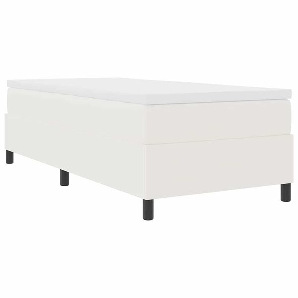 vidaXL Lit à ressorts Crème et Blanc 90 x 190 cm