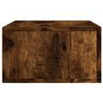 vidaXL Tables de chevet murales 2 Pièces chêne fumé 35x35x20 cm