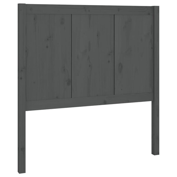 vidaXL Tête de lit Gris 80 5x4x100 cm Bois massif de pin