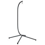 vidaXL Support de chaise suspendue en forme d'œuf sans panier Acier anthracite