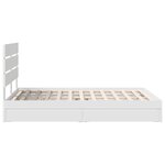 vidaXL Lit de Rangement Blanc 140 x 190 cm Bois d'ingénierie
