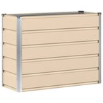 vidaXL Jardinière Ivoire 100 x 40 x 75 cm Acier