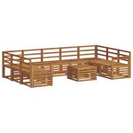 vidaXL Ensemble de canapés d'extérieur 10 pc Naturel