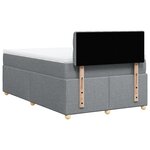 vidaXL Sommier à lattes de lit avec matelas Gris clair 120x200cm Tissu