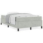 vidaXL Cadre de lit Blanc  gris clair et blanc 120 x 200 cm Velours