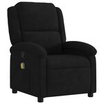 vidaXL Fauteuil de massage inclinable noir velours