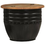 vidaXL Table basse noir 50x39 5 cm bois de récupération massif