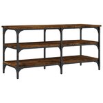 vidaXL Banc à chaussures chêne fumé 100x38 5x49 cm bois d'ingénierie