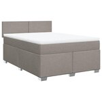 vidaXL Sommier à lattes de lit avec matelas Taupe 160x200 cm Tissu