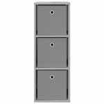vidaXL Buffet avec tiroir Gris béton 30 5 x 27 x 84 5 cm