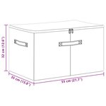 vidaXL Boîte de rangement 2 Pièces Gris 55 x 35 x 32 cm Tissu intissé
