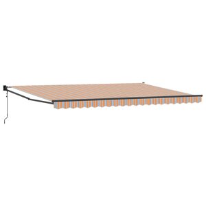 vidaXL Auvent Rétractable Multicolore 500 × 300 cm Tissu et Métal