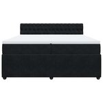 vidaXL Sommier à lattes de lit et matelas Noir 200x200 cm Velours