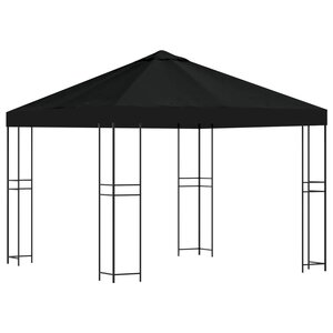vidaXL Pavillon 3 x 3 m Noir Polyester et Acier 190 gsm