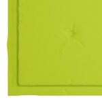 vidaXL Chaises de jardin lot de 6 avec coussins vert vif Bois de teck
