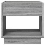 vidaXL Table basse avec LED infini sonoma gris 50x50x50 cm