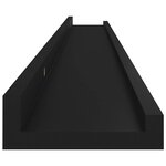vidaXL Étagères murales 2 Pièces Noir 100x9x3 cm