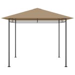 vidaXL Belvédère 3x3x2 7 m Taupe 180 g/m²