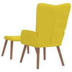 vidaXL Chaise de relaxation avec repose-pied Jaune moutarde Velours