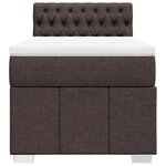vidaXL Sommier à lattes de lit avec matelas Marron foncé 100x200 cm