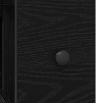 vidaXL Armoire de salle de bain étroite avec roulettes en chêne noir et bois aggloméré