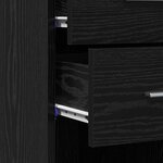 vidaXL Highboard Chêne Noir 30x42 5x185 cm Bois d'ingénierie