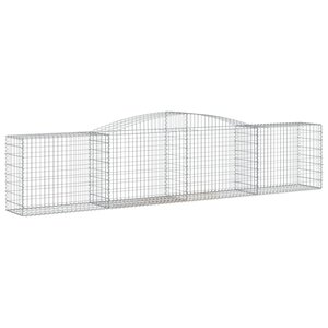 vidaXL Panier de gabions arqué 400x50x80/100 cm Fer galvanisé