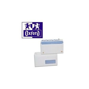 Bte 500 enveloppes blanches 80g c6 114 x 162 mm auto adhésive oxford