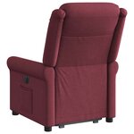 vidaXL Fauteuil inclinable électrique rouge bordeaux tissu