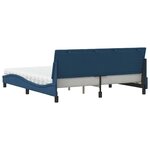 vidaXL Lit avec matelas bleu 180x200 cm tissu