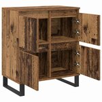 vidaXL Buffets 3 Pièces Bois ancien 180 x 35 x 70 cm Bois d'ingénierie