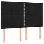 vidaXL Tête de lit à LED Noir 144x5x118/128 cm Velours