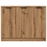 vidaXL Buffet chêne artisanal 90 5x30x70 cm bois d'ingénierie