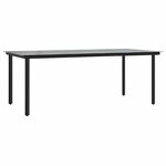 vidaXL Ensemble de jardin 9 pièces en rotin noir