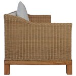 vidaXL Ensemble de canapés 2 Pièces avec coussins Rotin naturel