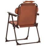 vidaXL Ensemble de bistro avec parasol pour enfants 3 Pièces Marron