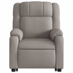 vidaXL Fauteuil inclinable de massage Taupe Tissu
