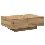 vidaXL Table basse chêne artisanal 90x60x31 cm bois d'ingénierie