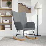 vidaXL Chaise à bascule Gris clair Tissu