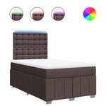 vidaXL Sommier à lattes de lit avec matelas Marron foncé 120x200 cm