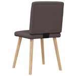 vidaXL Chaises à manger lot de 4 marron foncé tissu