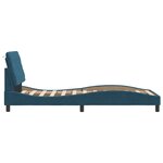 vidaXL Cadre de lit avec tête de lit bleu 90x190 cm velours