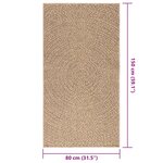 vidaXL Tapis ZIZUR 80x150 cm aspect de jute intérieur et extérieur